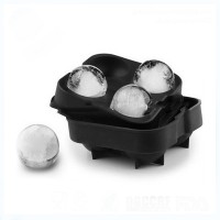 Whiskey Sphere Tray Maker Four Mold Silicone Round Ice Cube Ball